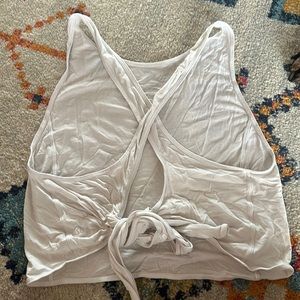 White Lululemon Wrap around or Tie back tank